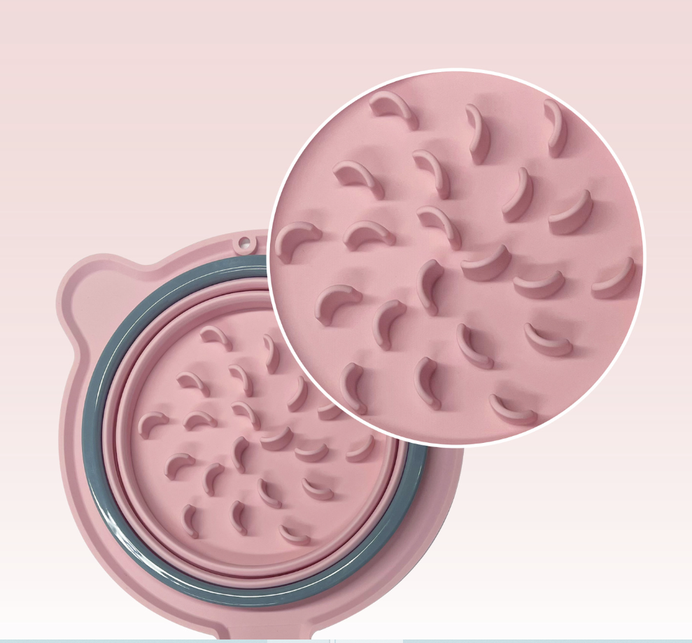 silicone collapsible double slower feeder
