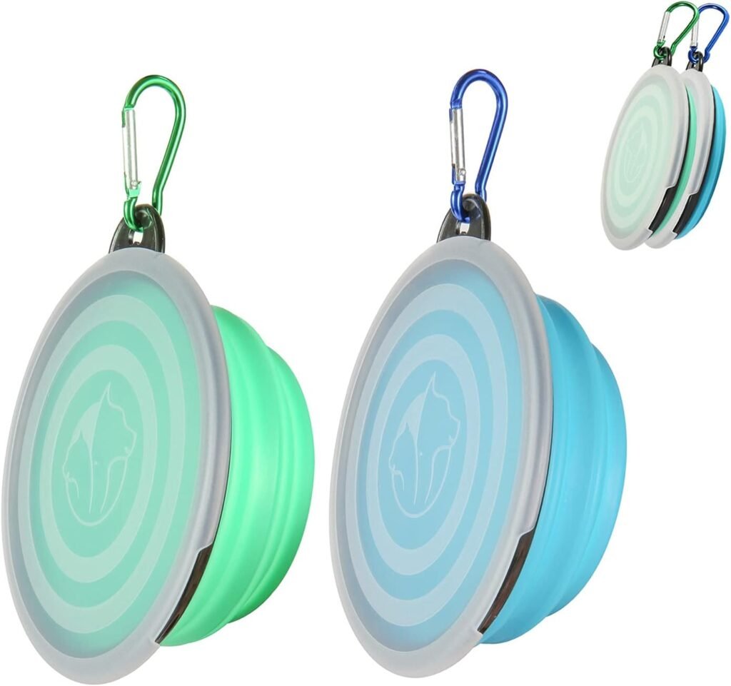 silicone collapsible travel bowl for dogs cats