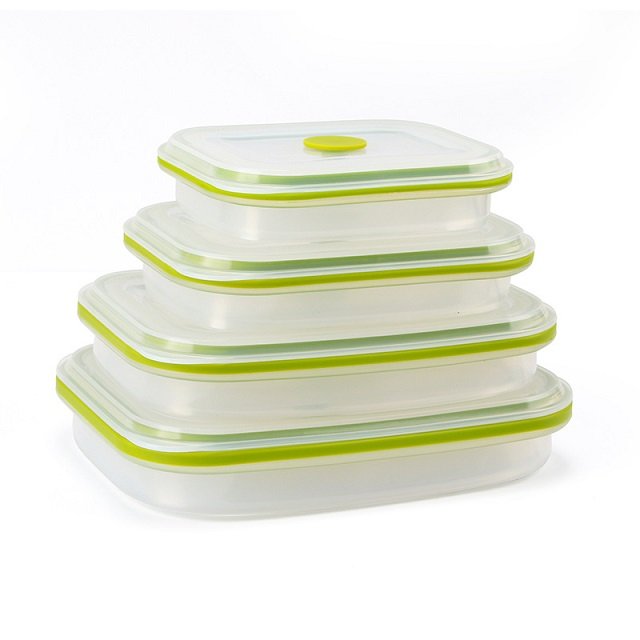 square collapsible food storage containers
