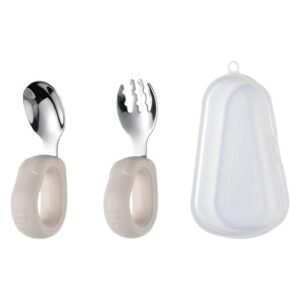 Silicone kids training spoon fork set OEM manufacturer wholesale B2B