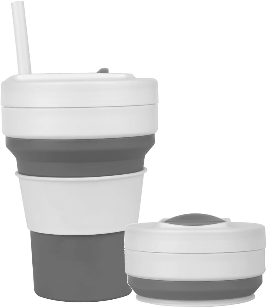 Travel Cup Silicone 350ml with Sleeve Portable