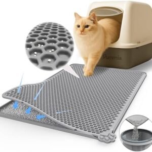 Food-grade silicone cat litter mat with double-layer honeycomb design - Main view