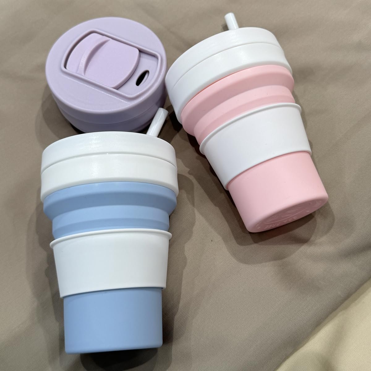 Food Grade Silicone Foldable Travel Mug Dishwasher Safe
