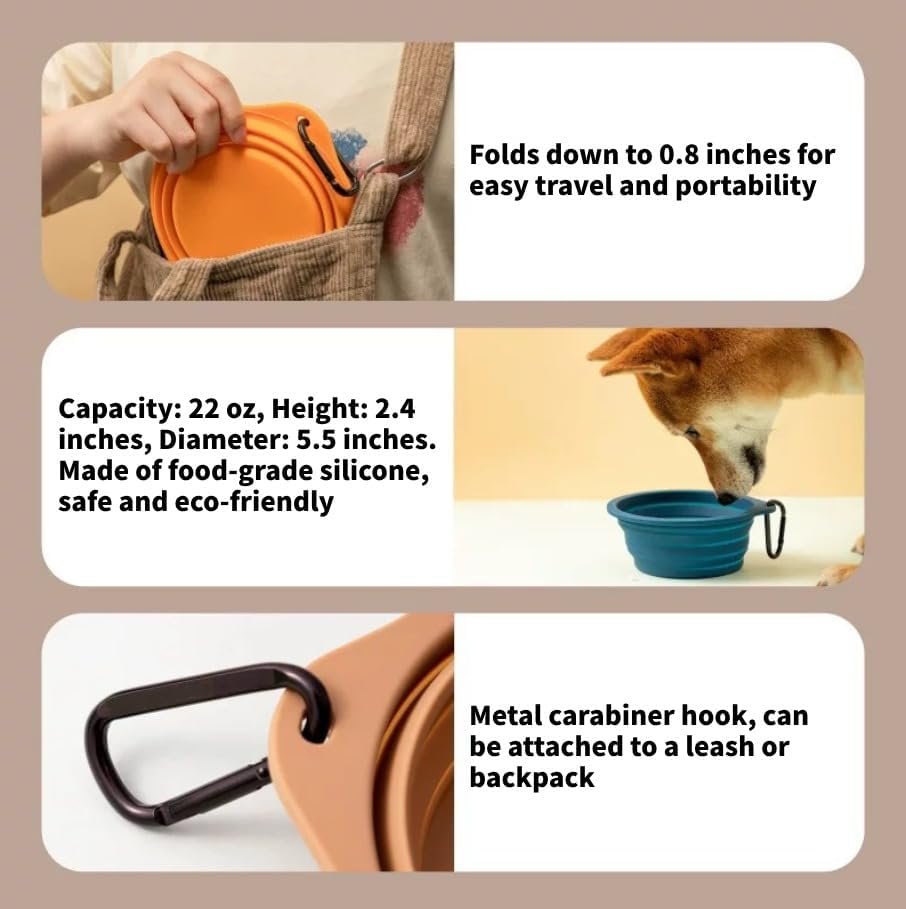 YB-155 Collapsible Silicone Pet Bowl - product detail