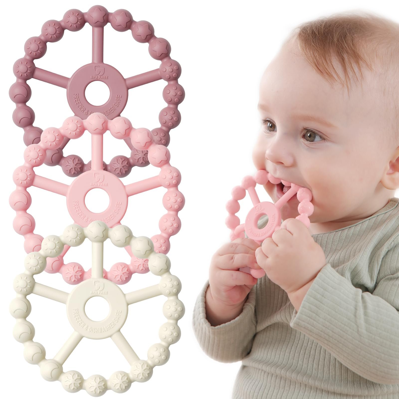 Food-grade silicone baby teething ring set OEM manufacturer wholesale