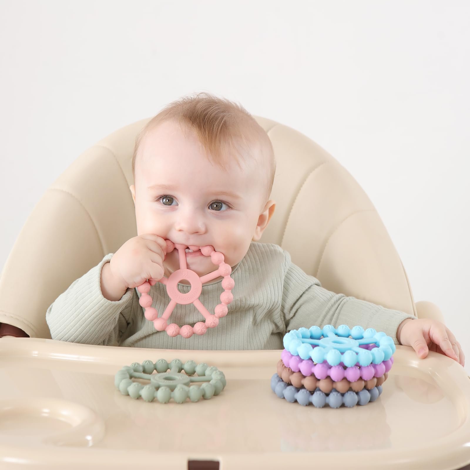 Silicone baby teether BPA-free sensory texture OEM factory