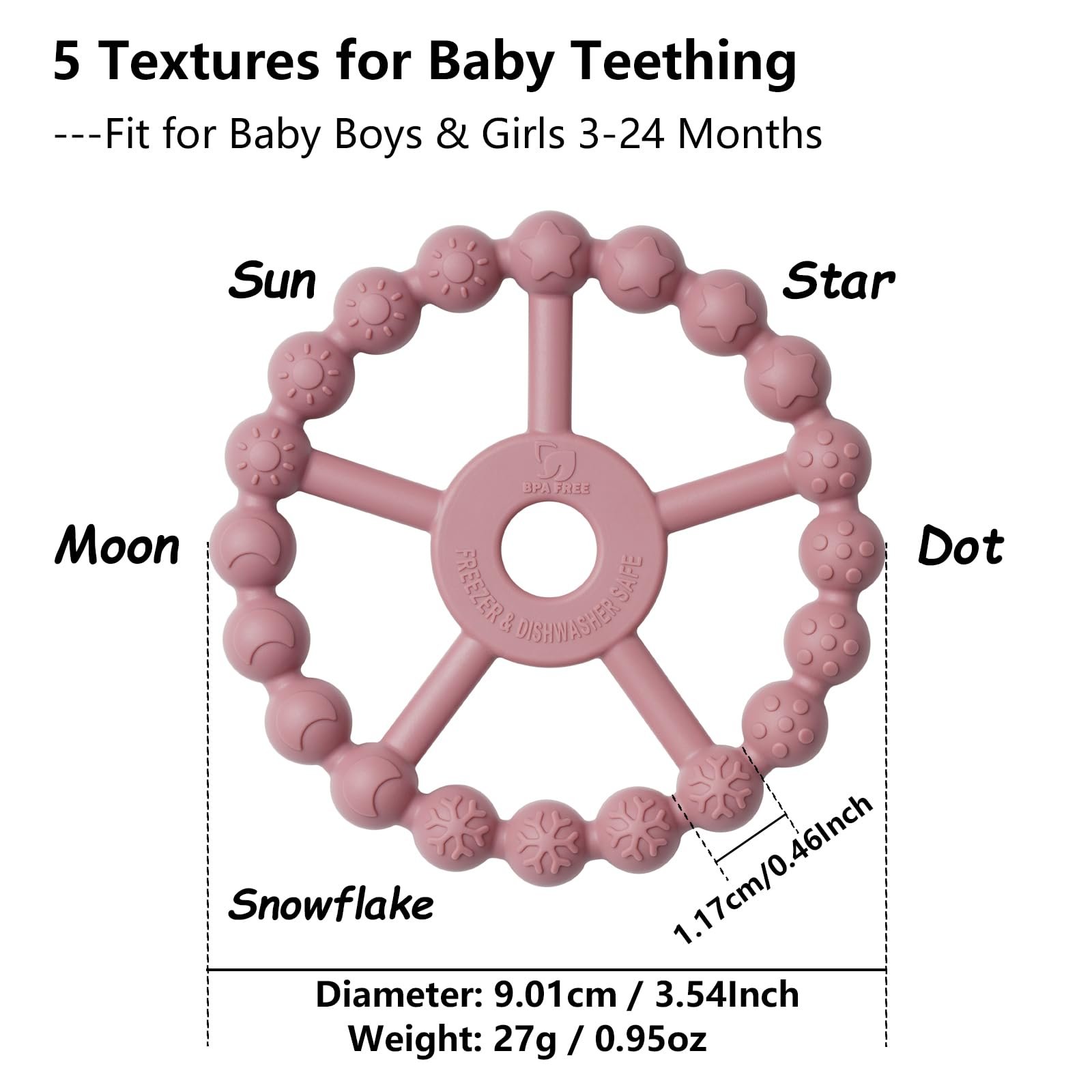 Silicone infant teether custom color OEM ODM private label
