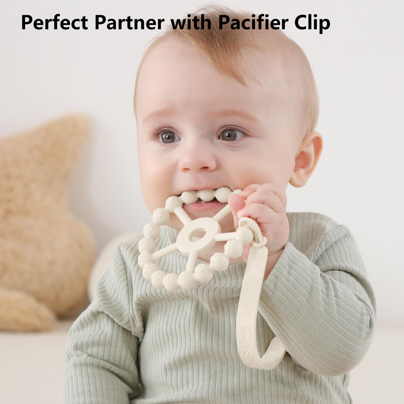 Silicone baby teether safe for infants BPA-free OEM wholesale