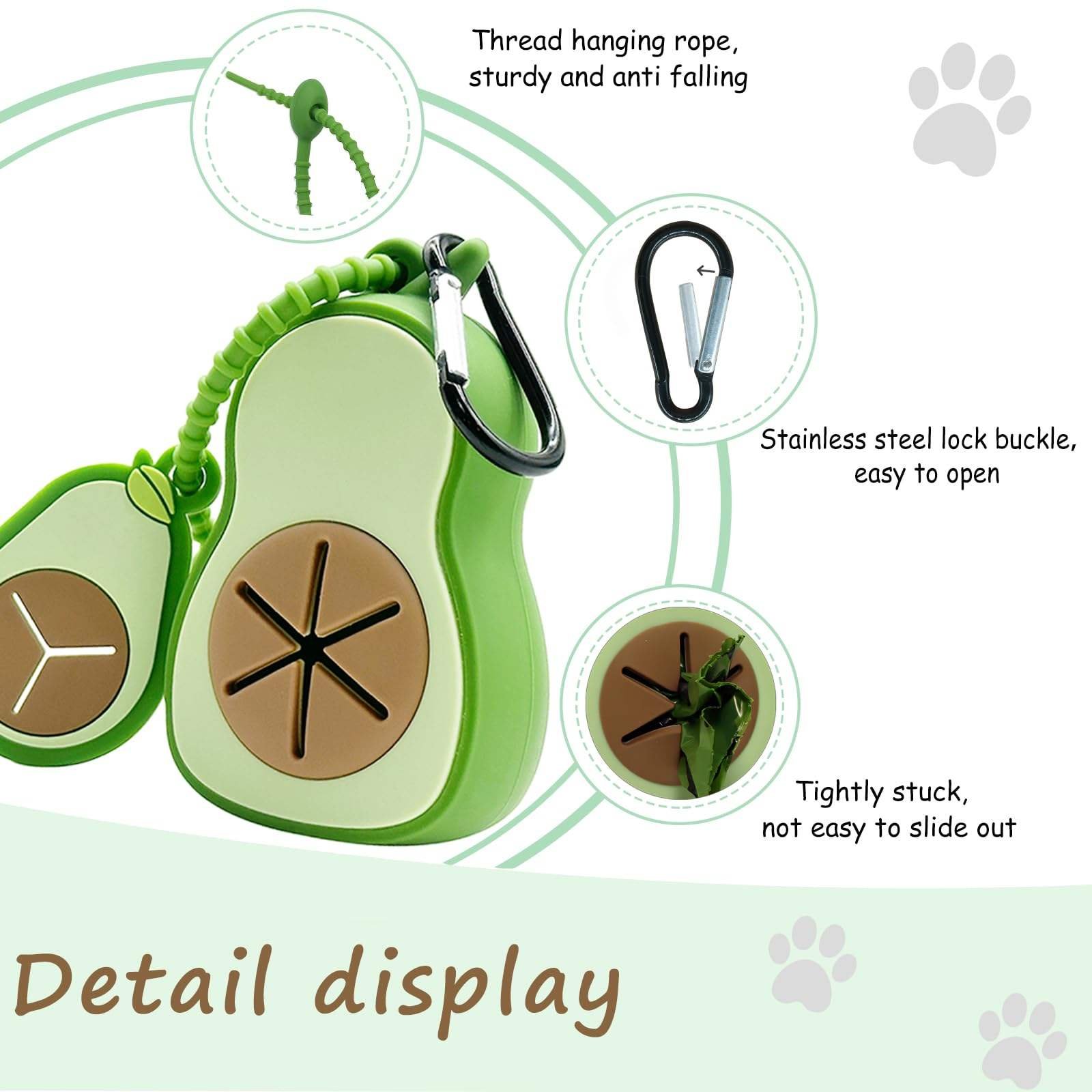 Silicone Dog Poop Bag Dispenser - available color options