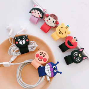 Custom silicone PVC cable winder earphone organizer OEM manufacturer B2B