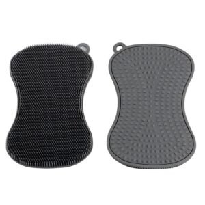 Dual-Sided Silicone Kitchen Cleaning Sponge