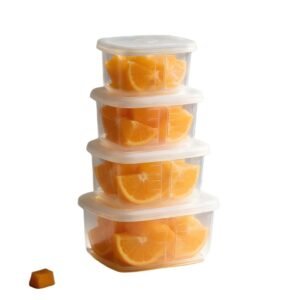 4-Piece Airtight Silicone Food Storage Container Set